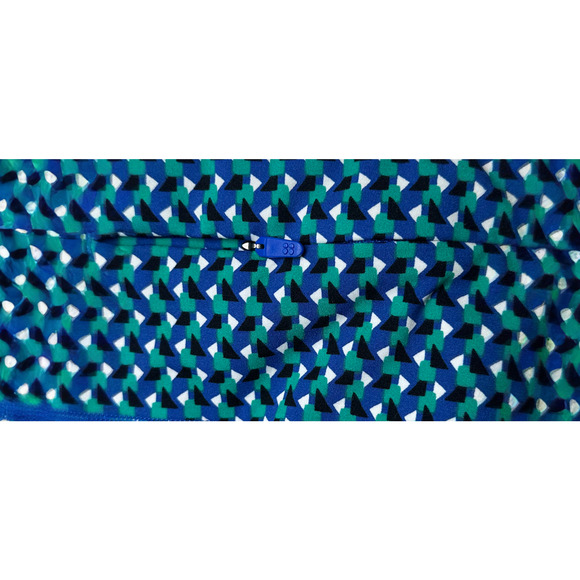 Sweaty Betty 7/8 Length Power Blue & Green Geometric Print Leggings Size 10 - Picture 6 of 11